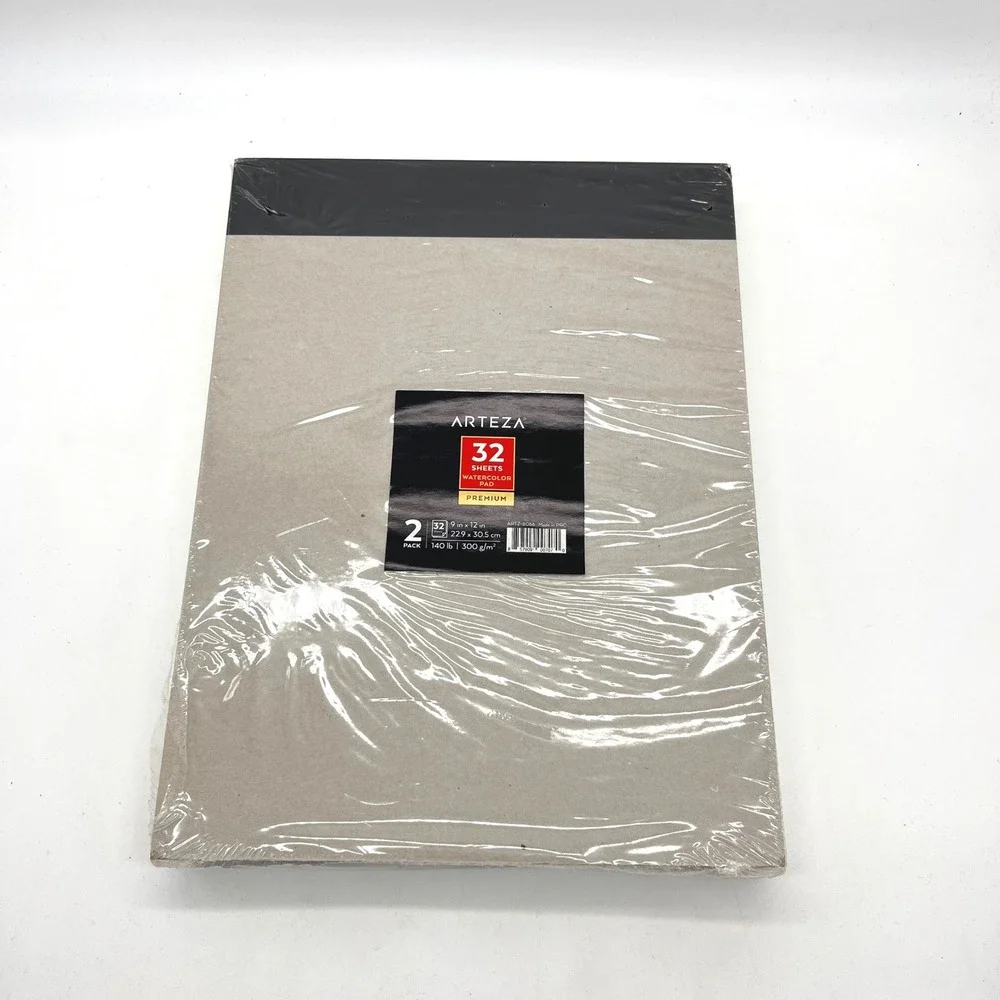 Arteza 2 Pack Watercolor Pad 9x12 32 Sheets Each 140lb 300gsm Premium ARTZ-8066 - Picture 1 of 4